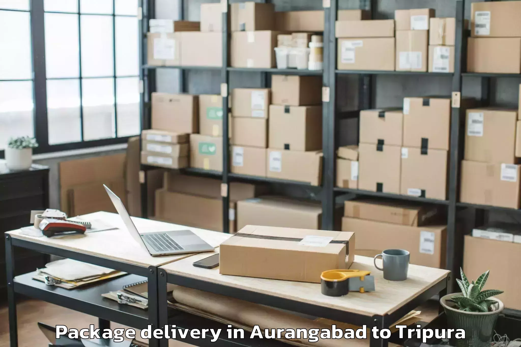 Reliable Aurangabad to Manughat Package Delivery